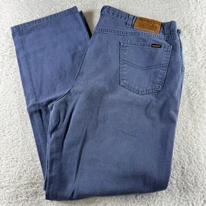 Vintage Made in USA Roebucks Denim Jeans Straight Pants 40x32 Blue Clean Rare